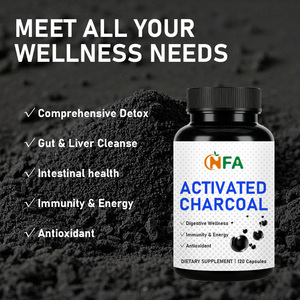 Cápsulas de Carbón Activado NFA, 120 Unidades, Suplemento Dietético para el Bienestar Digestivo, Inmunidad y Soporte Antioxidante - Product Image 4