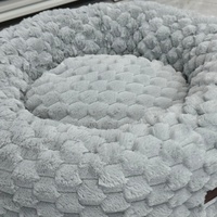 ETRIP PET Fabricant en gros de lits pour chiens ronds en velours flocon de neige de luxe personnalisés, confortables et lavables