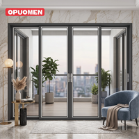 Pintu Geser Aluminium Kustom dengan Kaca Tempered Ganda NFRC AS2047 untuk Balkon dan Halaman, Tahan Benturan Badai
