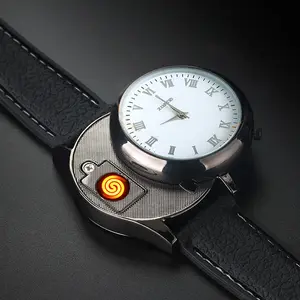 USB Charging rechargeable Windproof Wristwatches sports Cigarette cigar electric lighter Watches watch Lighter reloj encendedor