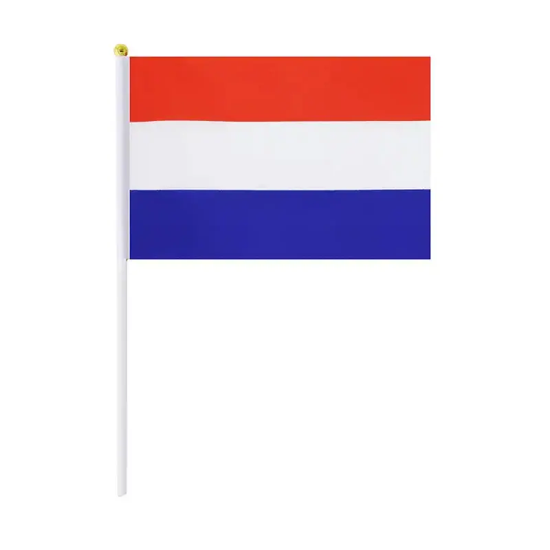 Groothandel Op Maat Nieuw 100% Polyester 14*21Cm Plastic Paal Logo Print Nederland Handvlag