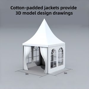 Foerstine Customized Wedding <strong>Tent</strong> Party <strong>Tent</strong> Luxury Family Steeple Marquee Glamping Iron Frame Event Party Folding Pagoda <strong>Tent</strong> - Product Image 3