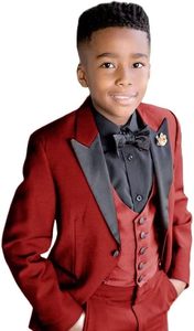 Conjunto Formal para Niños, Traje de Boda de 4 Piezas, Chaqueta, Chaleco, Corbata de Moño, Elegante Esmoquin <span class=keywords><strong>Gris</strong></span> para Niños de 3 a 14 Años - Product Image 5