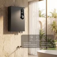Chauffe-eau électrique mural intelligent 14KW 380V avec coque métallique, étanche IPX4, affichage LED et élément chauffant en fonte d'aluminium pour
