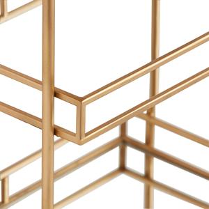 Carrito de barra rodante dorado de 3 niveles de Metal y vidrio MOQ 25 uds, carrito de servicio, carrito con ruedas, mesa de centro, muebles de sala de estar de Metal - Product Image 4