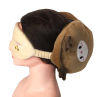 NETBRIDGE Classic Stocked Soft Comfortable High-Grade 16x17cm Short Plush Rudolph Neck Pillow avec Sleeping Eye Mask pour le voyage