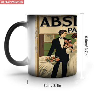 Frosted Black <b>Ceramic</b> Mug 11oz Heat Sensitive Color Changing Sublimation Ready <b>Cup</b> - Product Image 1
