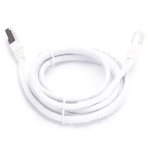 Câble de connexion Cat7, 1,5 m, blanc, vitesse, prise en charge de la réseau jusqu'à 10 Gbps, idéal pour les connexions Internet et multimédia. - Product Image 1