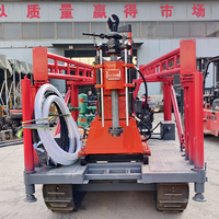 Foreuse rotative diesel pour exploration géologique, profondeur max. 400 m, échantillonnage de puits d'eau, machine de forage efficace avec pompe