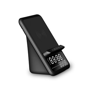 Mul-tifunction <span class=keywords><strong>FM</strong></span> Đài phát thanh <span class=keywords><strong>USB</strong></span> Reader TF Khe cắm thẻ Đồng hồ báo thức 15 Wát không dây sạc BT xách tay bluetooths Loa - Product Image 2