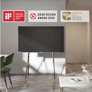 LUMI Salon Chevalet artistique de luxe Studio Bois Minimaliste Support TV avec quatre pieds pour 55 60 65 pouces - Product Image 2
