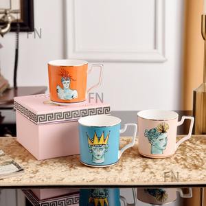 Assiette <span class=keywords><strong>en</strong></span> céramique Sea God, mug, autocollants créatifs, vaisselle occidentale, tasse de couple, décoration de la maison, vaisselle, coffret cadeau premium - Product Image 2