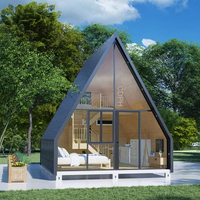 Kit de maisons modulaires préfabriquées modernes à bas prix, maisons triangulaires minuscules, cadre en bois, camping-car, hôtel, maison de villégiature, conteneur