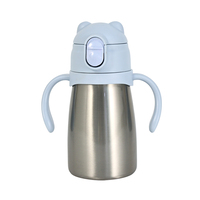 Bouteille isotherme 300 ml pour enfants en acier inoxydable, intérieur et extérieur en acier inoxydable 304, bouteille d'eau isolée OEM