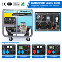 Générateur diesel 8KW 8KVA 8000W portable à châssis ouvert, démarrage électrique, refroidissement par air, groupe électrogène diesel ATS DG10000E