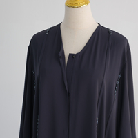 B2B 2026 Vente en gros de vêtements Dubaï pour femmes fabricant d'abaya islamique Vêtements faits à la main perlés Abaya pour femmes musulmanes Robe Cardigan