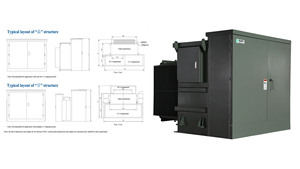 Trasformatore Professionale da 500-2500kVA a Tre Fasi 60Hz Montato su Piattaforma per Rete di Cavi Sotterranei, Raffreddamento ONAN, IP54 - Product Image 4