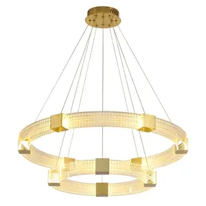 Vente chaude 2020 nouveau style acrylique anneau led lampes suspendues pour la décoration de la maison forme zhongzhan