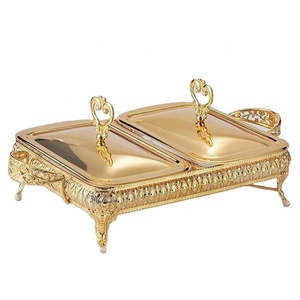 Best Verkopende Midden-Oosten Europa En Amerika Buffet Gouden Maaltijd Kachel Hotel Alcohol Warmer Restaurant Food Warmer Tray Roestvrij - Product Image 1