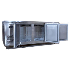 Mostrador de barra de ensalada de acero inoxidable de alta calidad, mesa de preparación de Pizza, Mostrador de temperatura única, congelador, refrigerador - Product Image 5