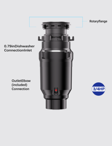 Điện lưỡi thép không gỉ Nhà bếp thực phẩm chất thải Máy Nghiền liên tục xử lý rác thải cho hộ gia đình RV ngoài trời sử dụng DC động cơ - Product Image 3