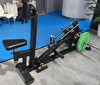 Machine à rames assise à charge libre avec support de poignée réglable, poignée télescopique rotative, chargement par levier, multi-prise, pour salle de sport commerciale