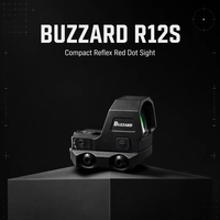 Lunette de visée compacte à point rouge BUZZARD R12S, optique tactique, mise en veille automatique, étanche IP67, pour la chasse et le tir
