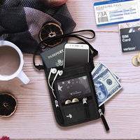 Dompet Leher Travel Tahan Air dari Nilon Awet dengan Logo Kustom dan Kantong Anti-RFID untuk Penyimpanan Paspor