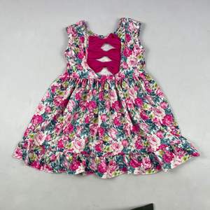 Robe de soirée en gros pour filles, bébés et enfants, robe débardeur sans manches à motifs floraux pour filles - Product Image 4