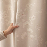 Rideau occultant en chenille doux au toucher de luxe avec imprimé magnolia et isolation thermique pour le traitement des fenêtres du salon