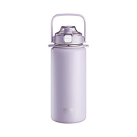 Haers Hot Selling 950ml Bouteille d'eau chaude et froide isolée en acier inoxydable double couche portable de voyage pour l'extérieur avec couvercle