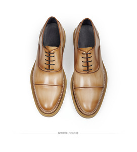 Zapatos Oxford de Vestir de Cuero Genuino Blanco para Hombre, Punta Redonda, con Cordones, Transpirables, para Toda Temporada, Suela de Goma, Envío Directo - Product Image 6