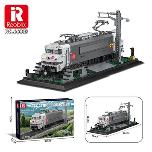 Reobrix <strong>Bricks</strong> 2053PCS Electric Train Building <strong>Blocks</strong>, 1:87 Scale Locomotive Model Kit with Tracks, DIY Railway Set - Product Image 1