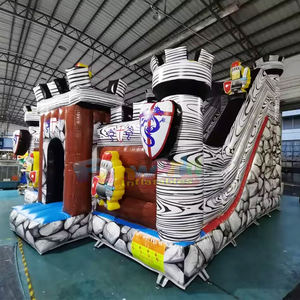 Château gonflable commercial pour enfants, avec toboggan et jeux combinés - Product Image 1