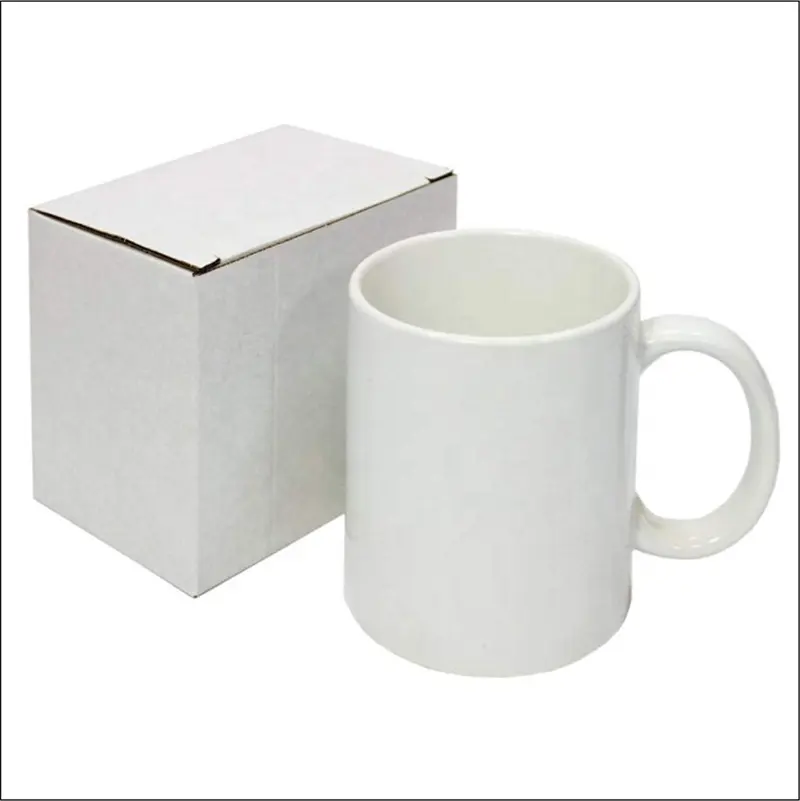 Tasse à café blanc pour Sublimation, vente en gros, haute qualité, en céramique, 11oz