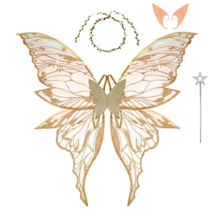 Ali d'Angelo Fantasy Original Design per Ragazze, Decorazione Posteriore Principessa per Capodanno, Festa, COS, Travestimento, Farfalla Bronzata - Product Image 3