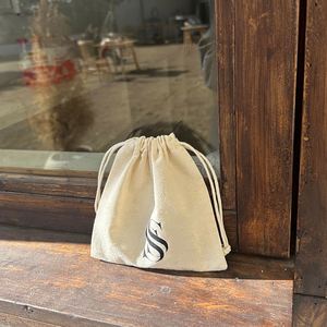 Factory Wholesale Small Organic Cotton <b>Drawstring</b> <b>Bag</b> Eco Friendly Dust <b>Bag</b> With Double Strings - Product Image 3