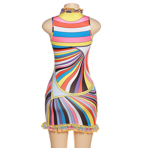 K22D23366 Autumn <strong>pink</strong> <strong>Y2k</strong> Cut Out Mini <strong>Dress</strong> Sleeveless Lace up Cross Sexy Bodycon <strong>Dress</strong> - Product Image 6