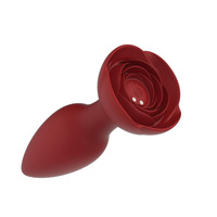 Nouveau style Vibromasseur Fleur de Rose, Plug Anal, Dildo, Masseur de Prostate, en Silicone Souple pour Femme, Télécommande, 100% Étanche