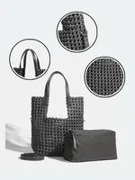 Sac seau en néoprène de luxe ouvert grand sac fourre-tout tissé pour femmes qualité originale motif à carreaux doublure en Polyester cadeau de maîtresse
