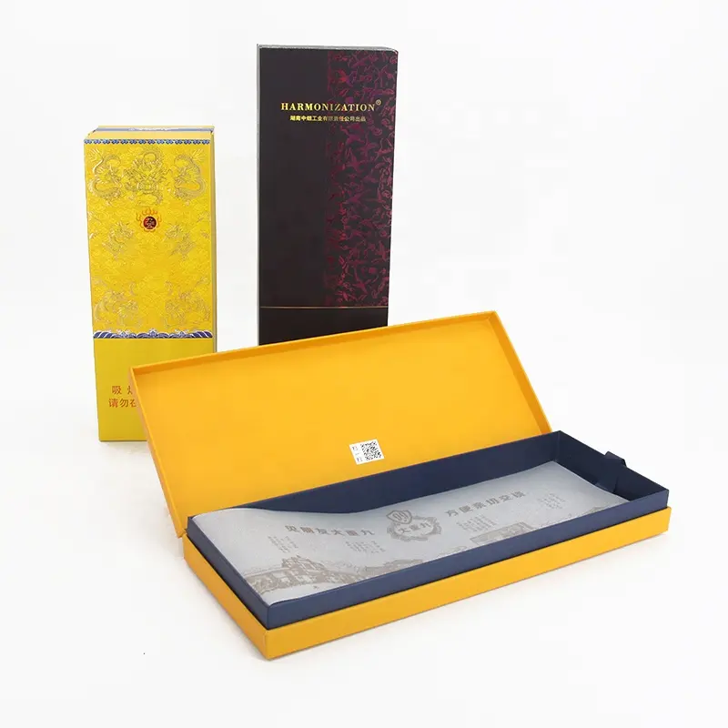 Özel logolu karton boş hediye paketleme puro nakliye kutusu sigara kağit kutu