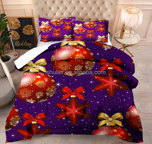 Set di trapunte gnomi natalizi personalizzati di lusso nuovi disegni di <span class=keywords><strong>buon</strong></span> <span class=keywords><strong>natale</strong></span> 3ps Set di trapunte per la casa - Product Image 3