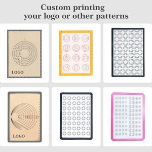 Tapis de cuisson en silicone antiadhésif de qualité alimentaire réutilisable avec mesures pour pizza, pain, pâte à biscuits, OEM ODM personnalisé - Product Image 2
