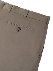 Men's Slim Fit Pleated <strong>Chino</strong> Trousers Stretch Plain Dyed Straight Lightweight Formal Pants with <strong>Cuffed</strong> Hem - Product Image 5