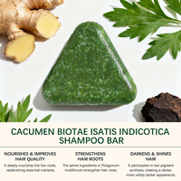 Savon Shampooing Artisanal Usman Grass – Fixation des Cheveux, Anti-Cheveux Gras, Anti-Pelliculaire, 12 Herbes Naturelles, Barre Authentique
