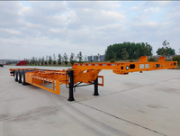 40 Pieds 20FT 2/3/4 Essieu 40t 60t 80t Skeleton Flatbed Semi Remorque pour 20 40 45 FT Conteneur Transport Châssis Fabricant
