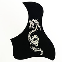 Protector de Guitarra Acústica Antiarañazos, Placa Protectora Adhesiva para Guitarra de 40 y 41 Pulgadas, Color Plateado, Accesorio Protector para Guitarra