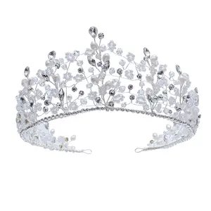 Bridal Crowns And Tiaras Rhinestone Tiara Bridal Princess Crown Wedding Hair Accessories For Girls