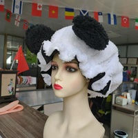 Bonnet de cheveux d'hiver pour femmes et filles avec oreilles de loup, bonnet réversible en satin, fourrure épaisse à capuche, nouveauté