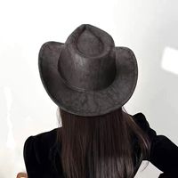 Chapeau de cowboy en daim de qualité pour hommes, rouge, vert émeraude avec néon, feutre de fourrure de luxe, large bord, Fedora de fête pour adultes pour la plage et les voyages